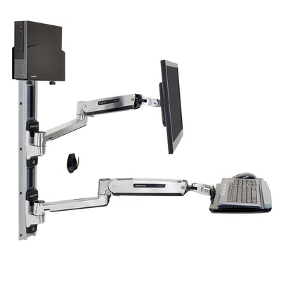 Ergotron 20" LX Sit-Stand Wall Mount System | 45-359-026 Ergotron Desk Workstation Ergotron