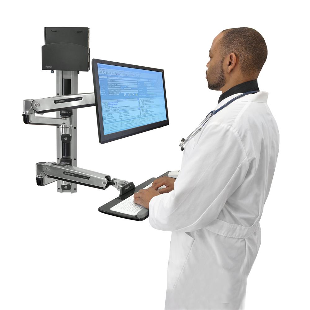 Ergotron 20" LX Sit-Stand Wall Mount System | 45-359-026 Wall Mount Bracket Ergotron