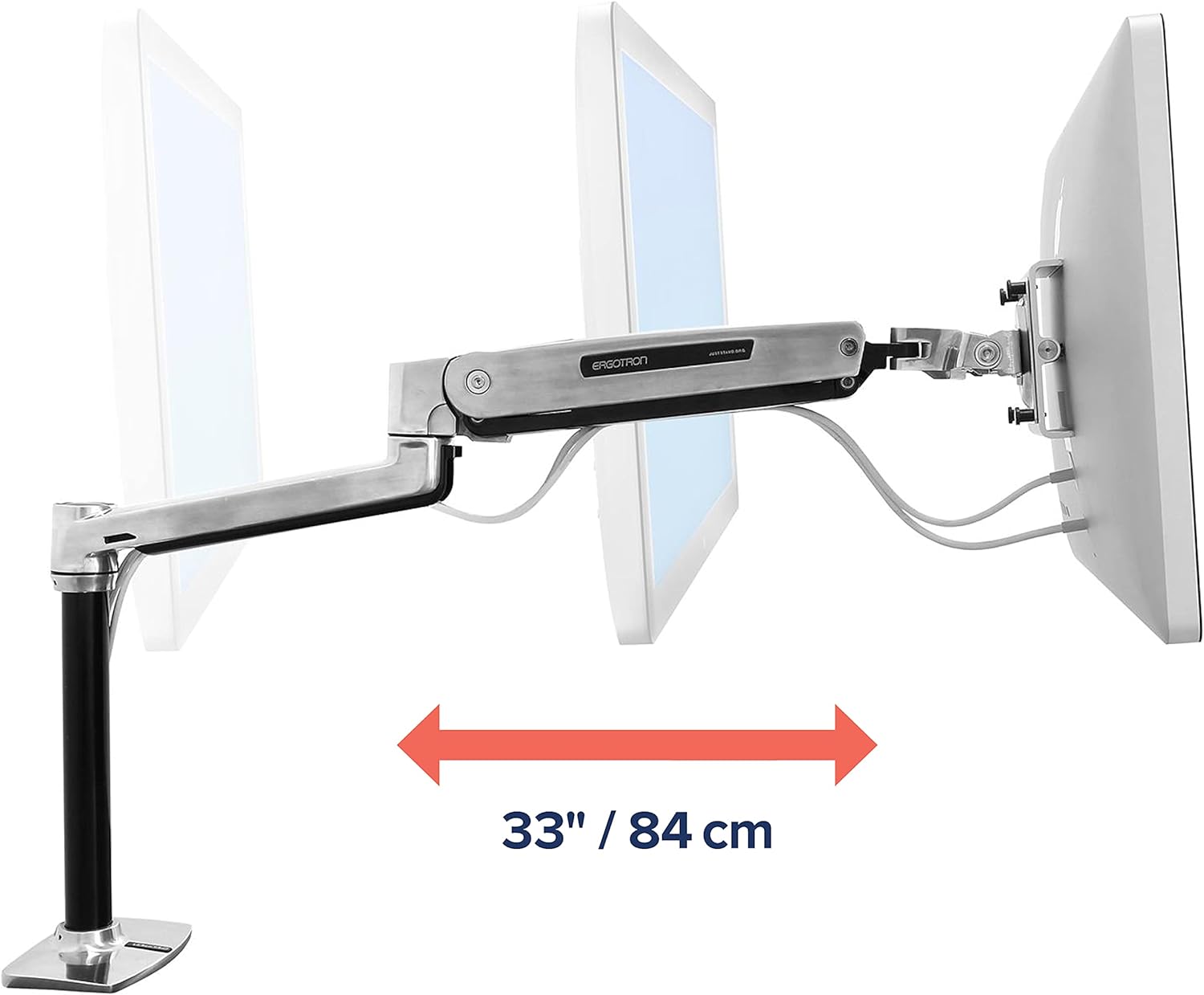 Ergotron 42" LX Sit-Stand Desk Mount LCD Arm | 45-360-026 Monitor Arm Desk Mount Ergotron