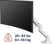 Ergotron Up to 42" HX LCD Arm Sit-Stand Desk Mount White | 45-475-216 Monitor Arm Desk Mount Ergotron