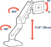 Ergotron Up to 42" HX LCD Arm Sit-Stand Desk Mount White | 45-475-216 Monitor Arm Desk Mount Ergotron