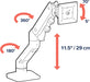 Ergotron 42" HX LCD Arm Sit-Stand Desk Mount White - 45-475-216