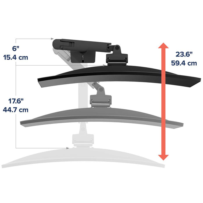 Ergotron 42" HX LCD Arm Sit-Stand Desk Mount Black - 45-475-224