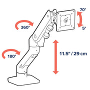 Ergotron Up to 42" HX LCD Arm Sit-Stand Desk Mount Black | 45-475-224 Monitor Arm Desk Mount Ergotron