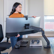 Ergotron Up to 42" HX LCD Arm Sit-Stand Desk Mount Black | 45-475-224 Monitor Arm Desk Mount Ergotron