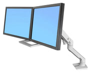Ergotron Up to 32" HX Dual/Multi LCD Arm Desk Mount White | 45-476-216 Monitor Arm Desk Mount Ergotron