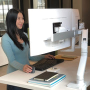 Ergotron Up to 32" HX Dual/Multi LCD Arm Desk Mount White | 45-476-216 Monitor Arm Desk Mount Ergotron