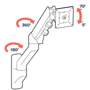 Ergotron Up to 42" HX Wall Mount Monitor Arm White | 45-478-216 (Open Box) Wall Mount Bracket Ergotron