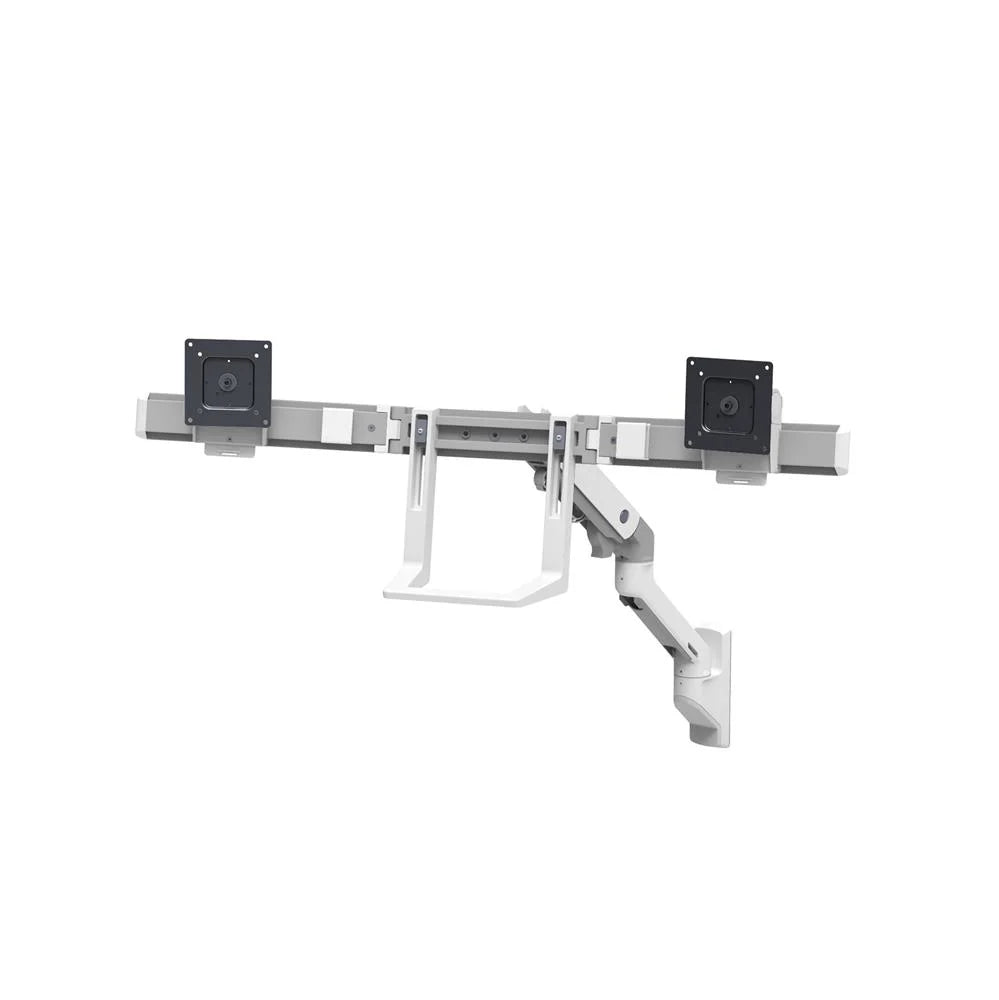 Ergotron 45-479-216 32" HX Wall Dual Monitor Arm | White Wall Mount Bracket Ergotron