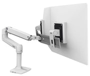 Ergotron Up to 25" LX Dual/Multi LCD Direct Arm Desk Mount White | 45-489-216 Monitor Arm Desk Mount Ergotron