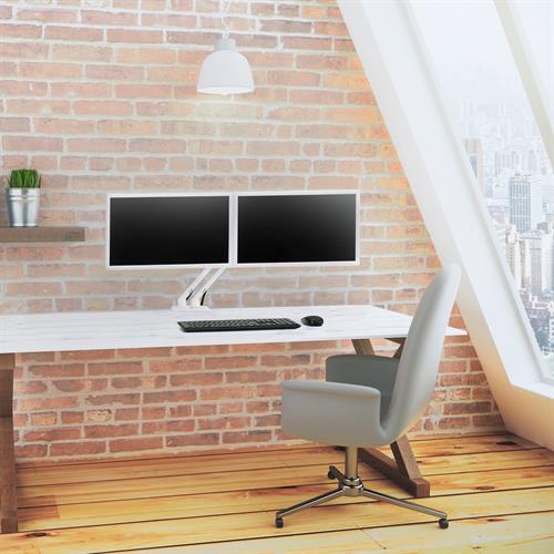 Ergotron 24" MXV Desk Dual Monitor Arm | 45-496-216 Monitor Arm Desk Mount Ergotron