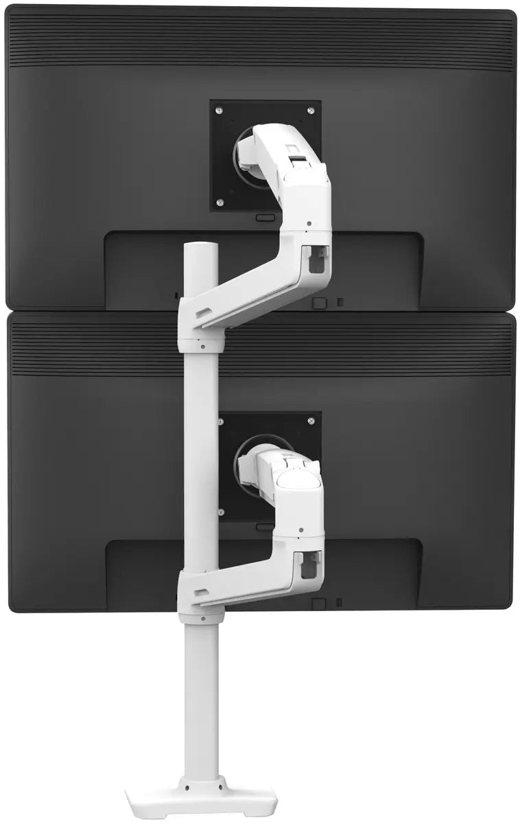 Ergotron Up to 40" LX Dual/Multi LCD Stacking Arm Tall Pole Desk Mount | 45-509-216 Monitor Arm Desk Mount Ergotron