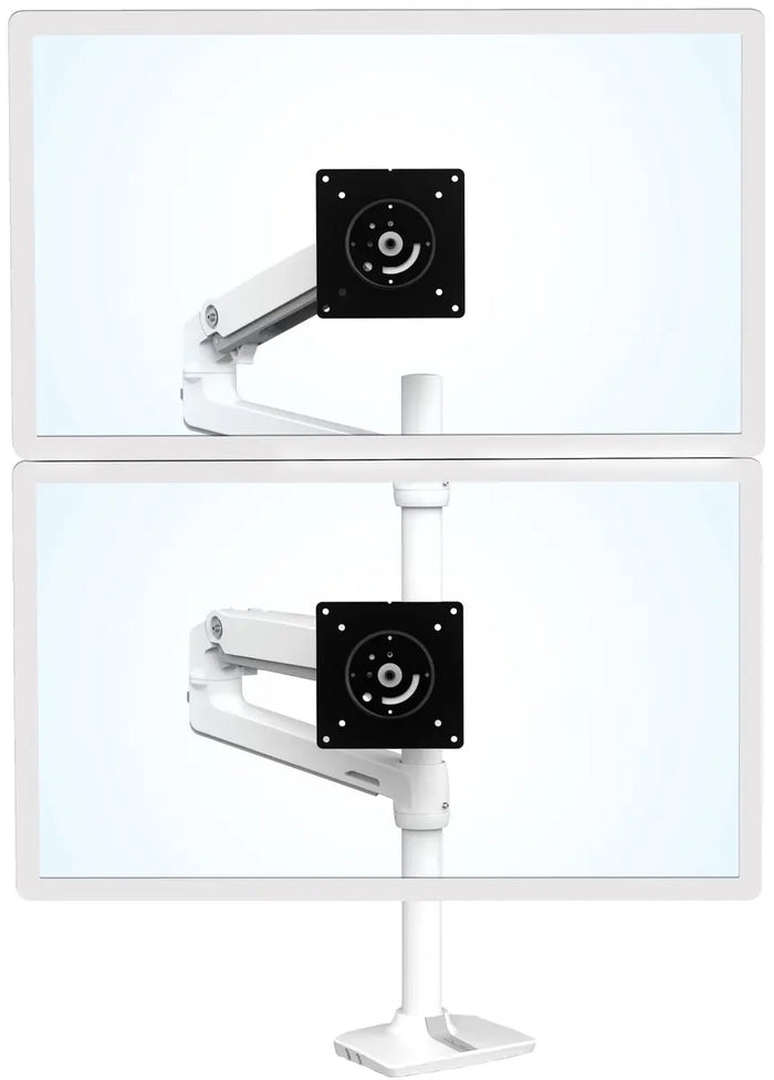 Ergotron Up to 40" LX Dual/Multi LCD Stacking Arm Tall Pole Desk Mount | 45-509-216 Monitor Arm Desk Mount Ergotron