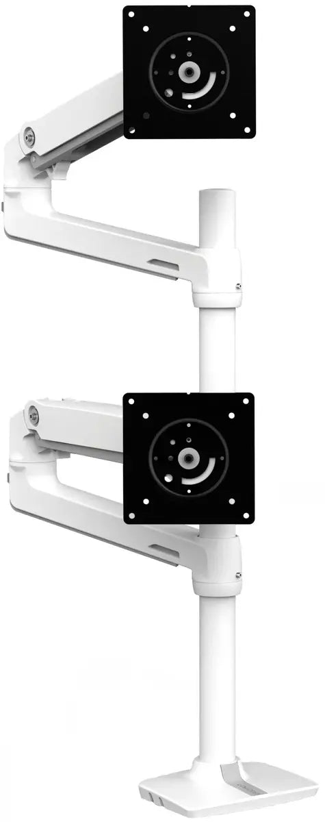 Ergotron Up to 40" LX Dual/Multi LCD Stacking Arm Tall Pole Desk Mount | 45-509-216 Monitor Arm Desk Mount Ergotron