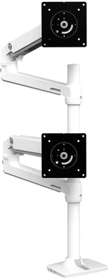 Ergotron Up to 40" LX Dual/Multi LCD Stacking Arm Tall Pole Desk Mount | 45-509-216 Monitor Arm Desk Mount Ergotron