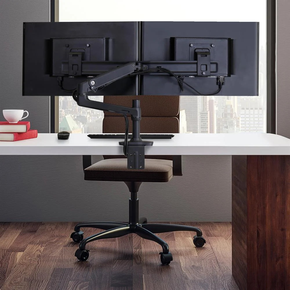 Ergotron 40" LX Dual LCD Stacking Arm Tall Pole Desk Mount | 45-509-224 Monitor Arm Desk Mount Ergotron