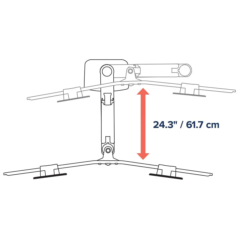 Ergotron 40" LX Dual LCD Stacking Arm Tall Pole Desk Mount | 45-509-224 Monitor Arm Desk Mount Ergotron