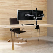 Ergotron LX Dual Stacking Arm, Tall Pole - For Up To 40" Screens - (Polished Aluminum) | 45-549-026 Monitor Arm Desk Mount Ergotron