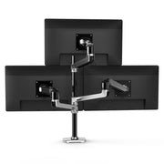 Ergotron LX Dual Stacking Arm, Tall Pole - For Up To 40" Screens - (Polished Aluminum) | 45-549-026 Monitor Arm Desk Mount Ergotron