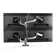 Ergotron LX Dual Stacking Arm, Tall Pole - For Up To 40" Screens - (Polished Aluminum) | 45-549-026 Monitor Arm Desk Mount Ergotron