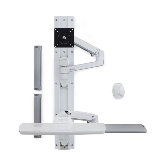 Ergotron 45-551-216 LX Wall Mount System, White | Keyboard & Monitor Mount