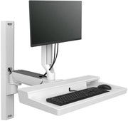 Ergotron 27" CareFit™ Combo System Monitor & Keyboard Workstation With Shelf | 45-618-251 Wall Mount Bracket Ergotron