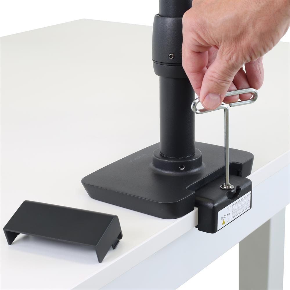 Ergotron LX Dual Direct Arm (Matte Black) With Low-Profile Top-Mount Clamp | 45-609-224 Monitor Arm Desk Mount Ergotron