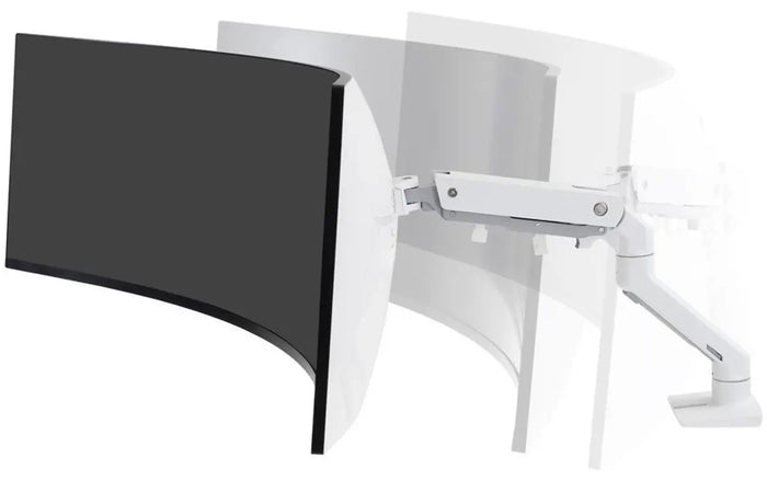 Ergotron 49" Ultra-Wide Curved HX Desk Monitor Arm With HD Pivot | 45-647-216 Monitor Arm Desk Mount Ergotron