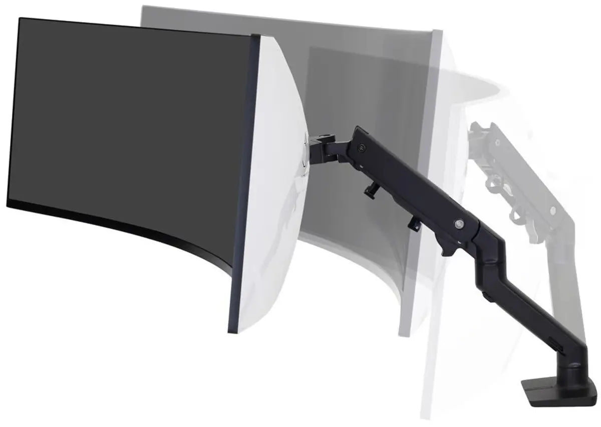Ergotron Up to 49" Ultra-Wide Curved HX Desk Monitor Arm With HD Pivot | 45-647-224 Monitor Arm Desk Mount Ergotron