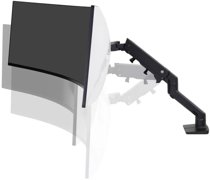 Ergotron Up to 49" Ultra-Wide Curved HX Desk Monitor Arm With HD Pivot | 45-647-224 Monitor Arm Desk Mount Ergotron
