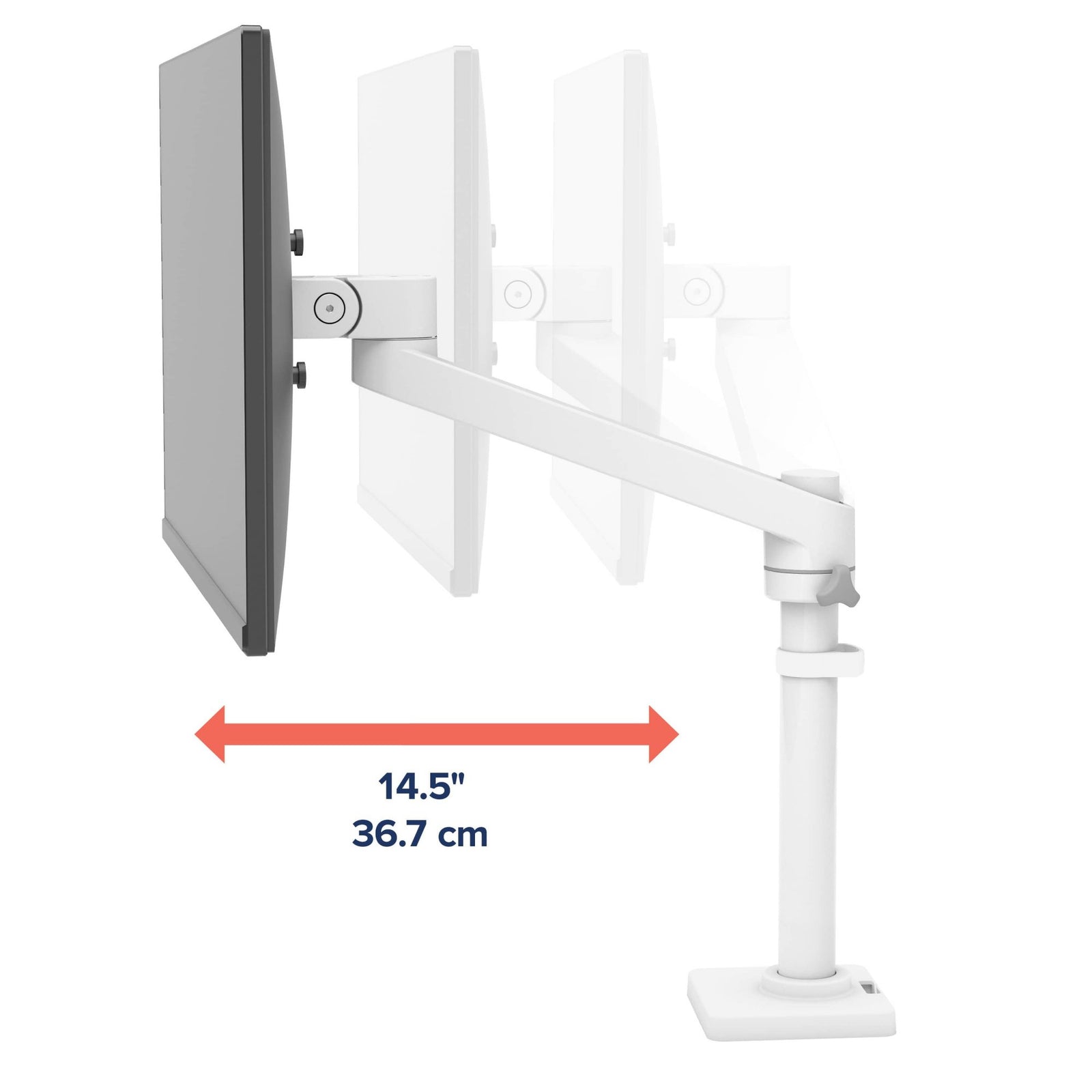 Ergotron Up to 34" NX Monitor Arm Desk Mount | 45-669-216 Monitor Arm Desk Mount Ergotron