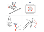 Ergotron Up To 34 LX Pro Desk Monitor Arm | 45-682-292 Monitor Arm Desk Mount Ergotron