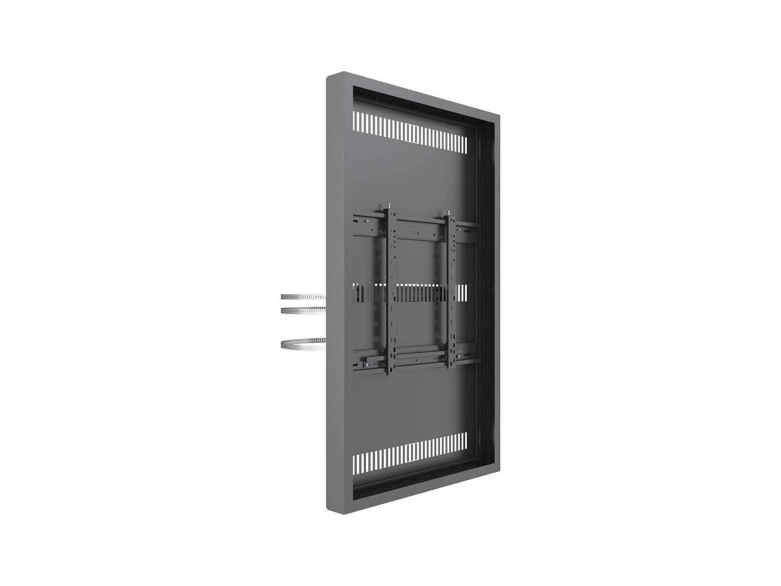 Multibrackets M Pro Series Enclosure 55" Column Medium Black Signage Display Enclosures Multibrackets