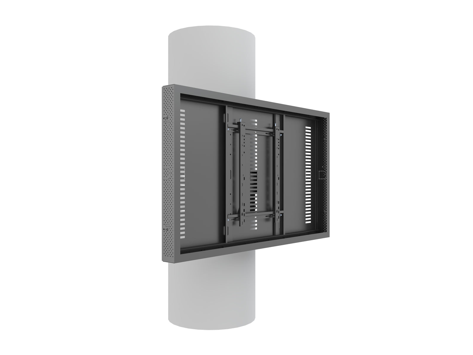 Multibrackets M Pro Series Enclosure 55" Column Medium Black Signage Display Enclosures Multibrackets