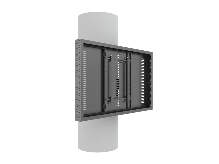 Multibrackets M Pro Series Enclosure 55" Column Medium Black Signage Display Enclosures Multibrackets