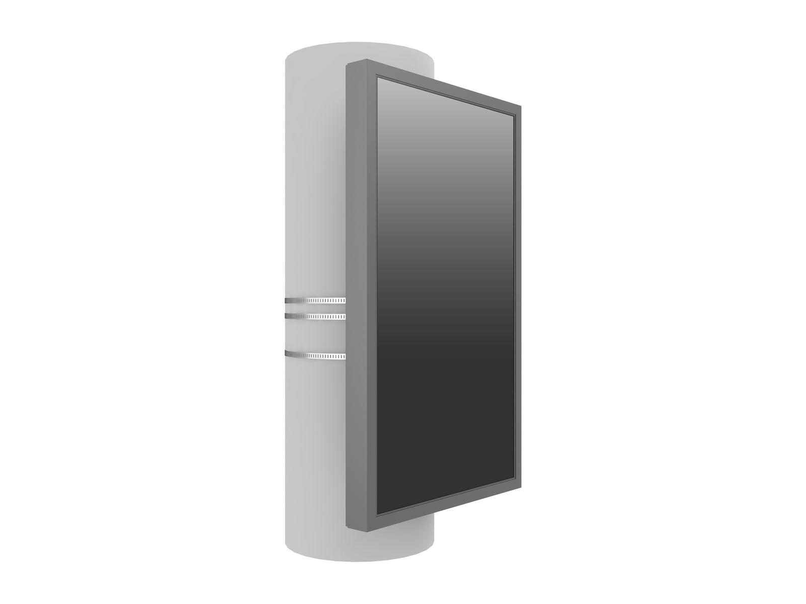 Multibrackets M Pro Series Enclosure 55" Column Medium Black Signage Display Enclosures Multibrackets