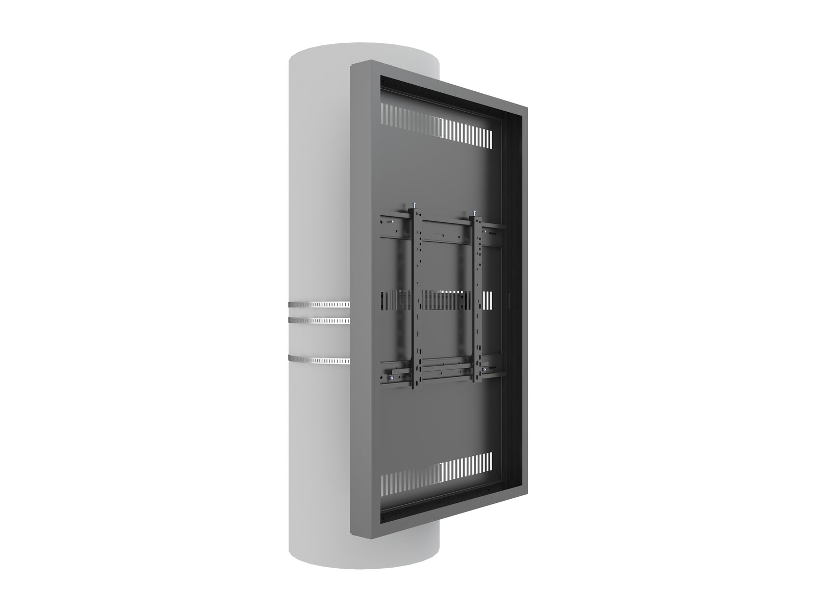Multibrackets M Pro Series Enclosure 55" Column Medium Black Signage Display Enclosures Multibrackets