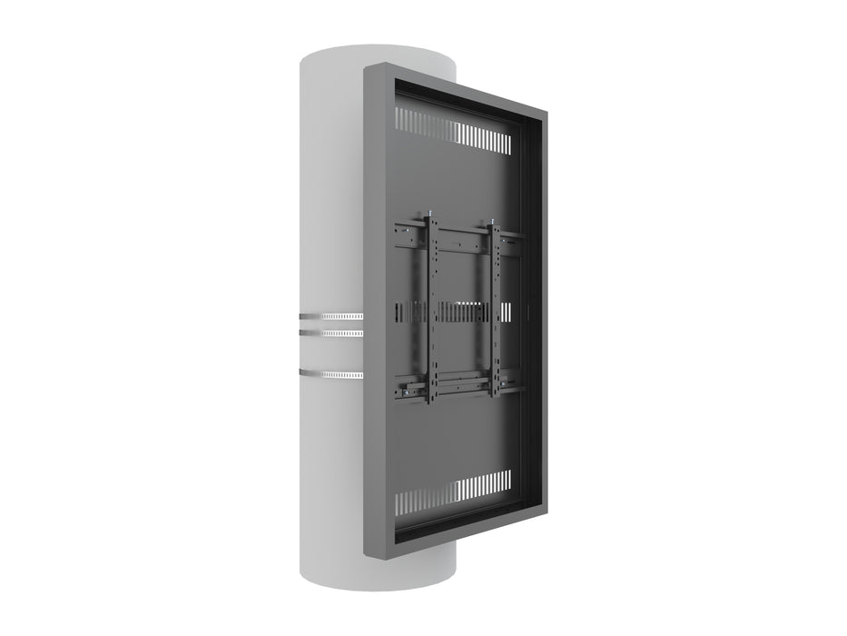 Multibrackets M Pro Series Enclosure 55" Column Medium Black Signage Display Enclosures Multibrackets