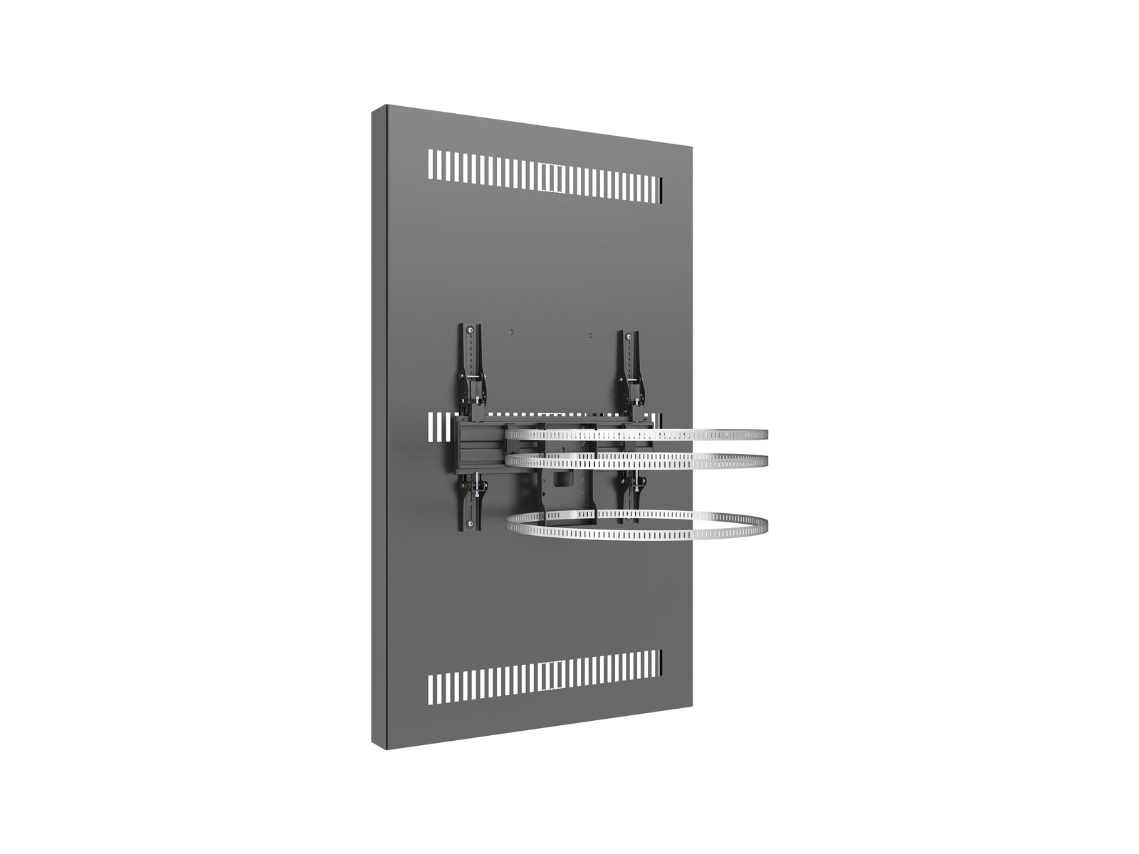 Multibrackets M Pro Series Enclosure 55" Column Medium Black Signage Display Enclosures Multibrackets