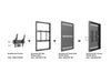 Multibrackets M Pro Series Enclosure 55" Column Medium Black Signage Display Enclosures Multibrackets