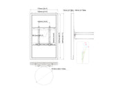 Multibrackets M Pro Series Enclosure 55" Column Medium Black Signage Display Enclosures Multibrackets