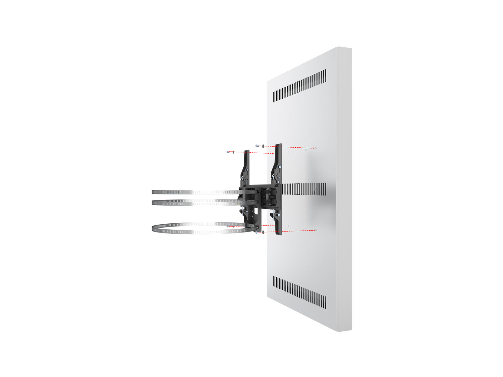 Multibrackets M Pro Series Enclosure 55" Column Medium White Signage Display Enclosures Multibrackets
