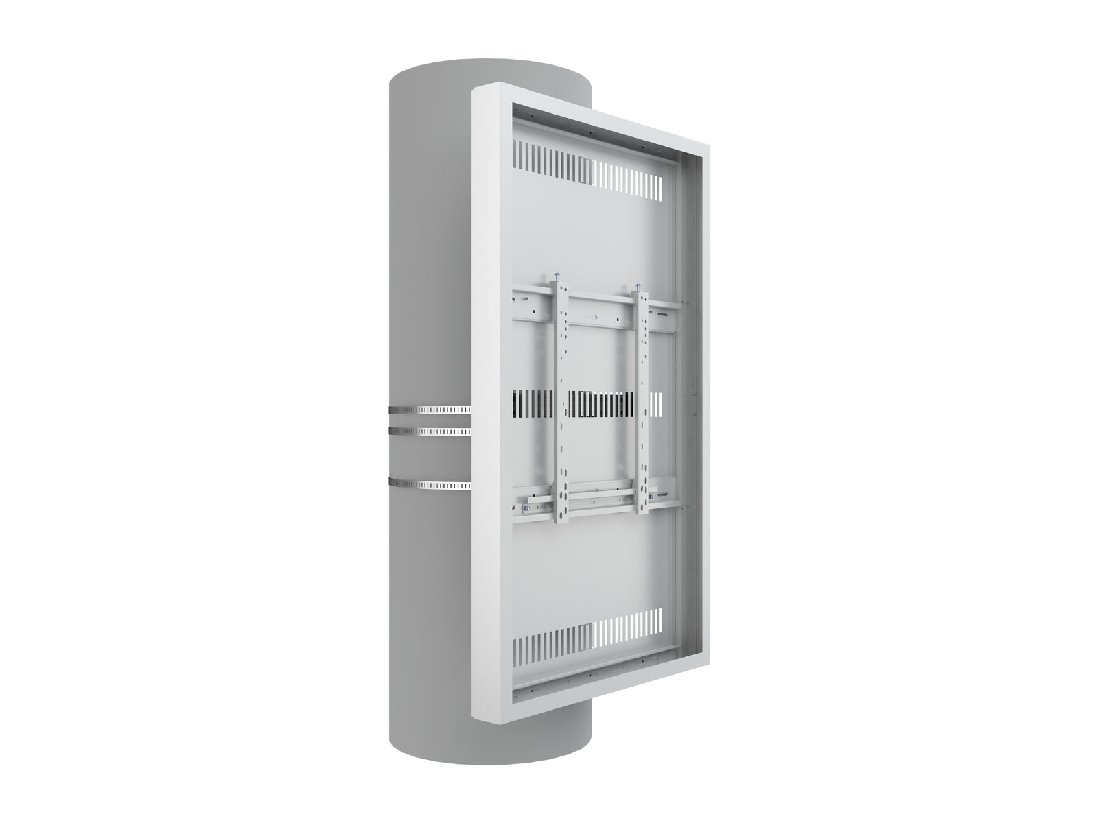 Multibrackets M Pro Series Enclosure 55" Column Medium White Signage Display Enclosures Multibrackets