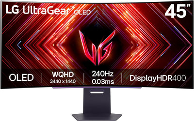 LG UltraGear™ 45" Curved WQHD OLED 240Hz Gaming Monitor | 45GS95QE-B.AEK Gaming Monitor LG