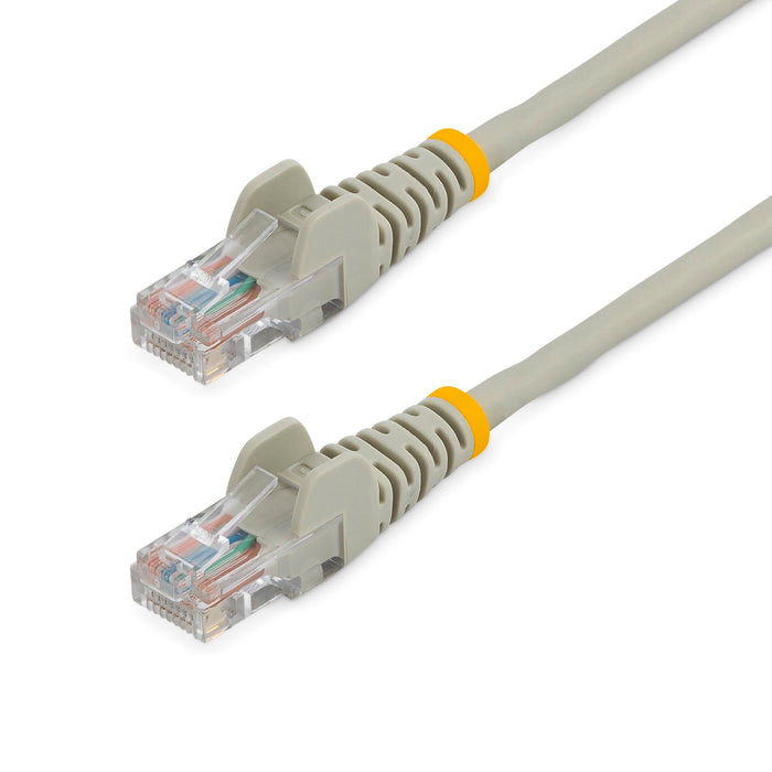 StarTech 15m Gray Cat5e Patch Cable with Snagless RJ45 Connectors - 45PAT15MGR