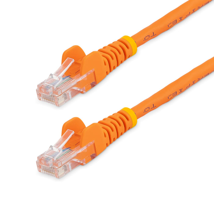 StarTech 1m Orange Cat5e Patch Cable with Snagless RJ45 Connectors - 45PAT1MOR LAN / Ethernet Cable Startech