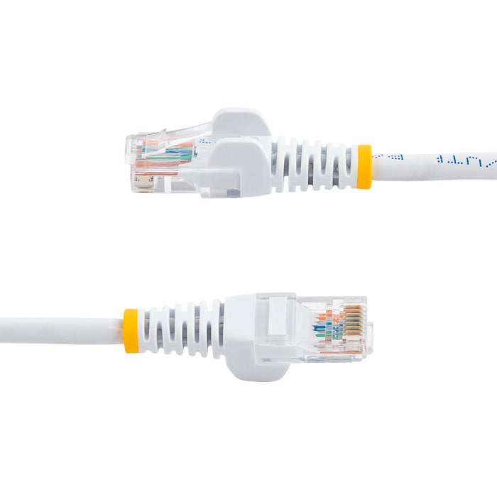 StarTech 2m White Cat5e Patch Cable with Snagless RJ45 Connectors - 45PAT2MWH