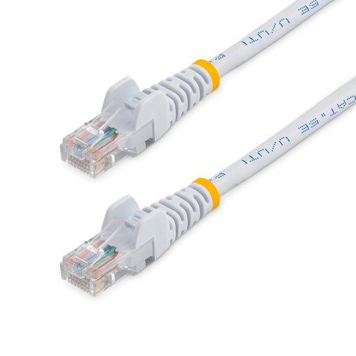 StarTech 45PAT5MWH Cat5e Ethernet Patch Cable with Snagless RJ45 Connectors - 5 m, White
