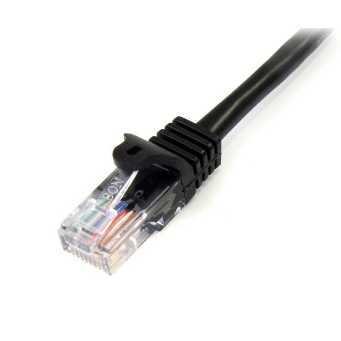 StarTech 45PAT1MBK Cat5e Patch Cable with Snagless RJ45 Connectors - 1m, Black