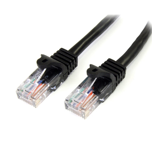 StarTech 45PAT50CMBK Cat5e Ethernet Patch Cable with Snagless RJ45 Connectors - 0.5 m, Black